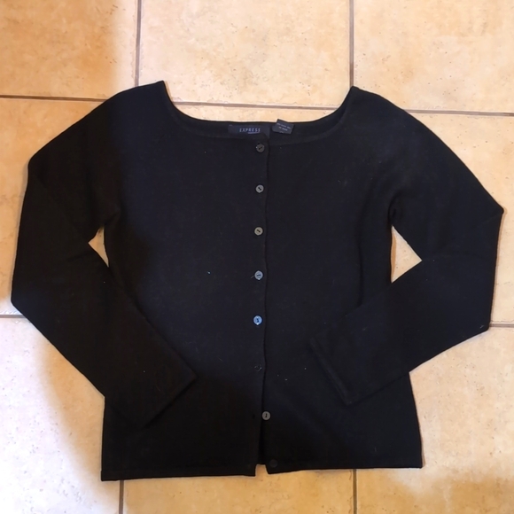 Express Sweaters - Vintage Express silk & cashmere cardigan